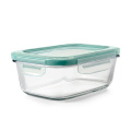 clear Round Heatproof Glass Container with Grey lid